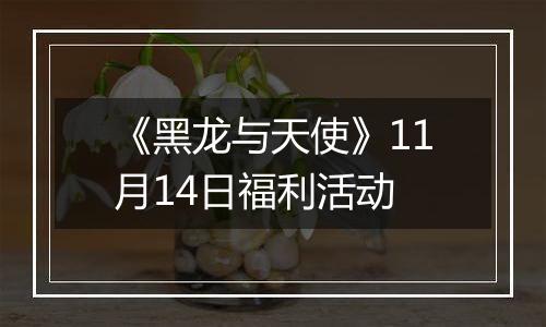 《黑龙与天使》11月14日福利活动