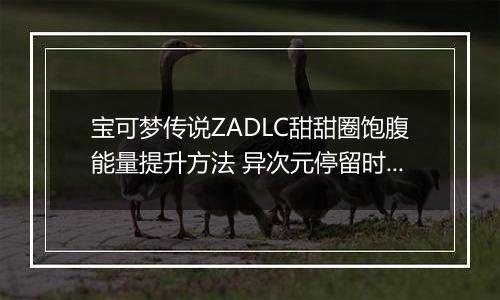 宝可梦传说ZADLC甜甜圈饱腹能量提升方法 异次元停留时间怎么增加