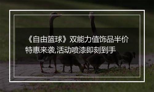《自由篮球》双能力值饰品半价特惠来袭,活动喷漆即刻到手