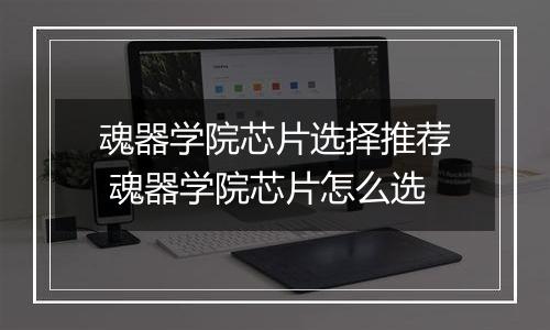 魂器学院芯片选择推荐 魂器学院芯片怎么选