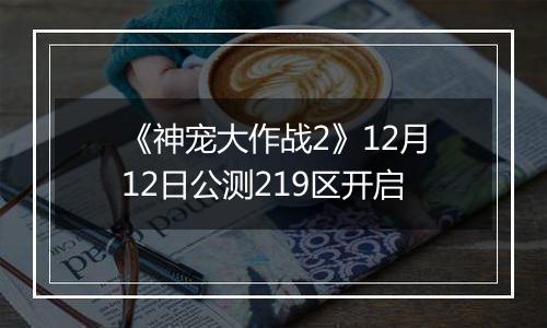 《神宠大作战2》12月12日公测219区开启
