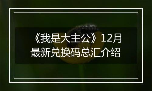 《我是大主公》12月最新兑换码总汇介绍