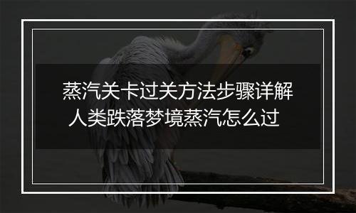 蒸汽关卡过关方法步骤详解 人类跌落梦境蒸汽怎么过