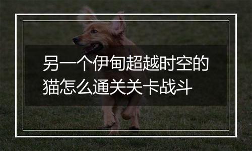 另一个伊甸超越时空的猫怎么通关关卡战斗
