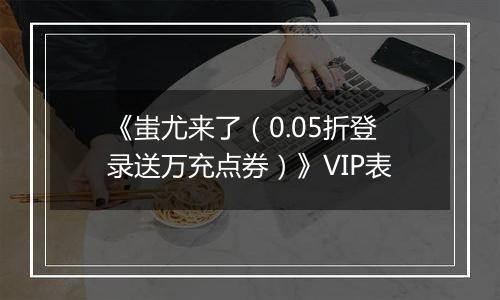 《蚩尤来了（0.05折登录送万充点券）》VIP表