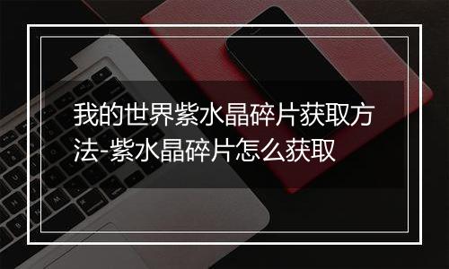 我的世界紫水晶碎片获取方法-紫水晶碎片怎么获取