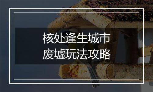 核处逢生城市废墟玩法攻略