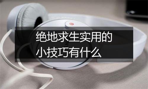 绝地求生实用的小技巧有什么