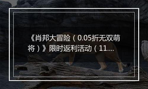 《肖邦大冒险（0.05折无双萌将）》限时返利活动（11.17-11.20）